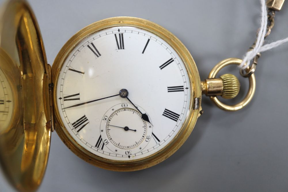 An Edwardian 18ct gold full hunter pocket watch